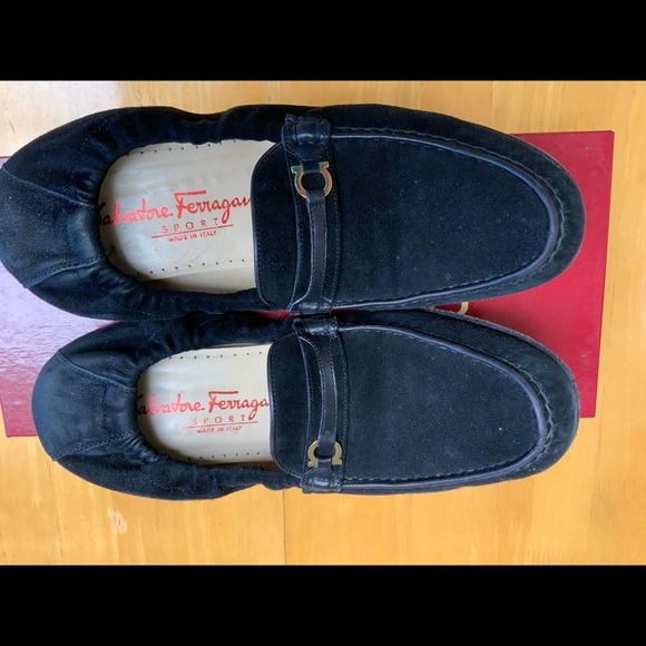 Salavadore Ferragamo Black Suede Loafers - Picture 2 of 3